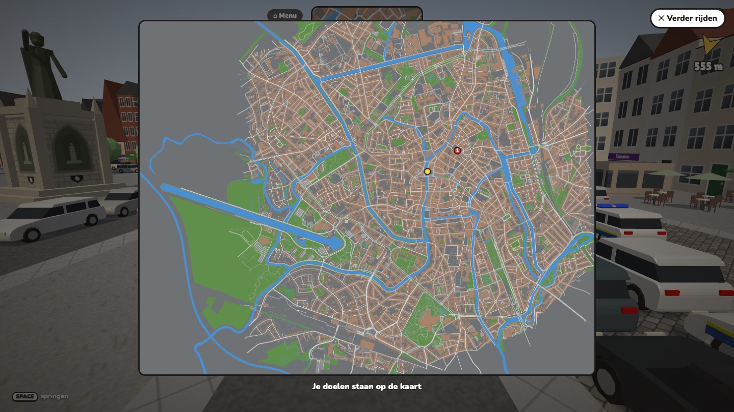 The city map: teleport wherever you like